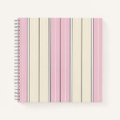 Soft Color Vertical Stripe Pattern Design ノートブック (正面)