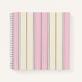 Soft Color Vertical Stripe Pattern Design ノートブック