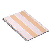 Soft Color Vertical Stripe Pattern Design ノートブック (右側)