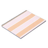 Soft Color Vertical Stripe Pattern Design ノートブック (左側)