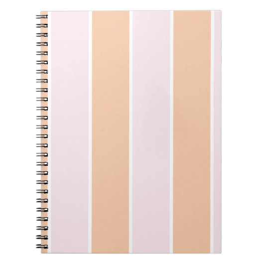 Soft Color Vertical Stripe Pattern Design ノートブック (正面)