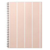 Soft Color Vertical Stripe Pattern Design ノートブック (正面)