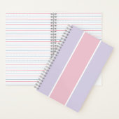 Soft Color Vertical Stripe Pattern Design ノートブック (内側)