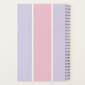 Soft Color Vertical Stripe Pattern Design ノートブック (裏面)