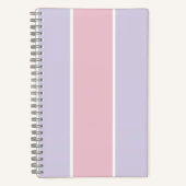Soft Color Vertical Stripe Pattern Design ノートブック (正面)