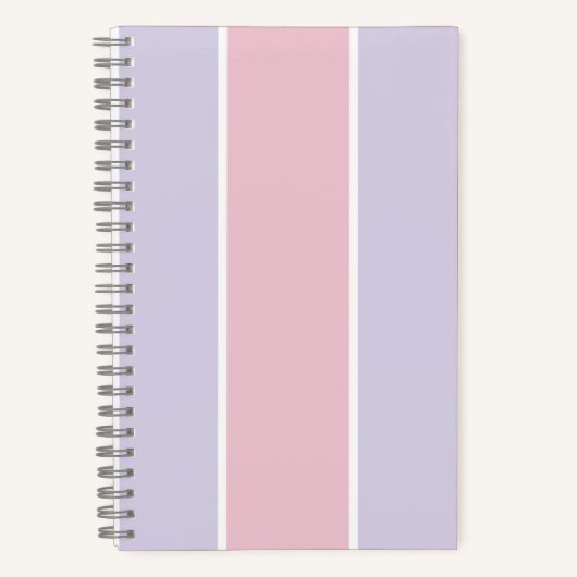 Soft Color Vertical Stripe Pattern Design ノートブック (正面)