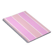 Soft Color Vertical Stripe Pattern Design ノートブック (右側)