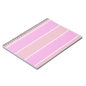 Soft Color Vertical Stripe Pattern Design ノートブック (左側)