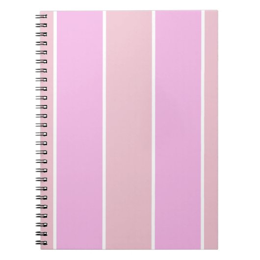 Soft Color Vertical Stripe Pattern Design ノートブック (正面)