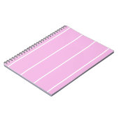 Soft Color Vertical Stripe Pattern Design ノートブック (左側)