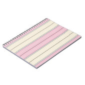 Soft Color Vertical Stripe Pattern Design ノートブック (左側)
