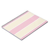 Soft Color Vertical Stripe Pattern Design ノートブック (左側)