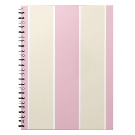 Soft Color Vertical Stripe Pattern Design ノートブック (正面)