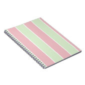 Soft Color Vertical Stripe Pattern Design ノートブック (右側)