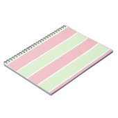 Soft Color Vertical Stripe Pattern Design ノートブック (左側)