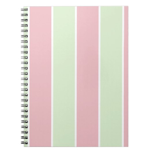 Soft Color Vertical Stripe Pattern Design ノートブック (正面)