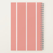 Soft Color Vertical Stripe Pattern Design ノートブック (裏面)
