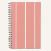Soft Color Vertical Stripe Pattern Design ノートブック (正面)