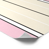 Soft Color Vertical Stripe Pattern Design ポスター (角)
