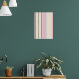 Soft Color Vertical Stripe Pattern Design ポスター