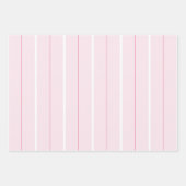 Soft Color Vertical Stripe Pattern Design ラッピングペーパーシート (正面3)
