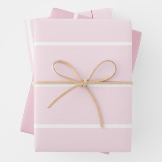 Soft Color Vertical Stripe Pattern Design ラッピングペーパーシート (インサイチュ)