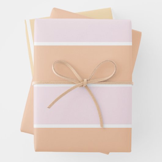 Soft Color Vertical Stripe Pattern Design ラッピングペーパーシート (インサイチュ)