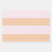 Soft Color Vertical Stripe Pattern Design ラッピングペーパーシート (正面)