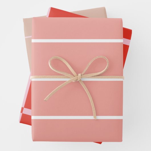 Soft Color Vertical Stripe Pattern Design ラッピングペーパーシート (インサイチュ)