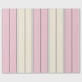 Soft Color Vertical Stripe Pattern Design ラッピングペーパー (フラット)