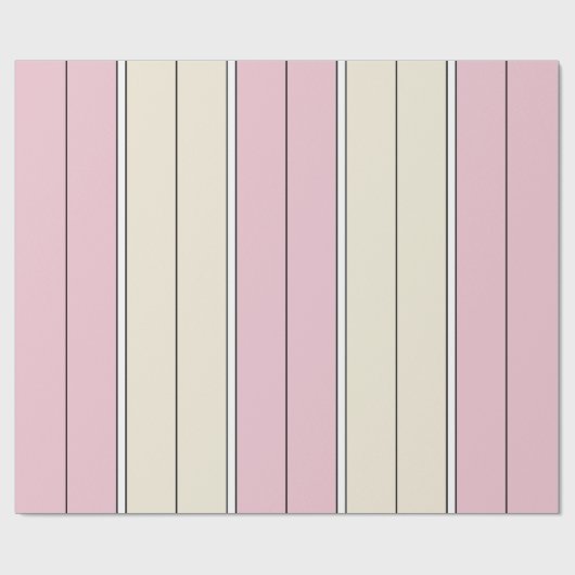 Soft Color Vertical Stripe Pattern Design ラッピングペーパー (フラット)