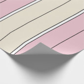 Soft Color Vertical Stripe Pattern Design ラッピングペーパー (角)