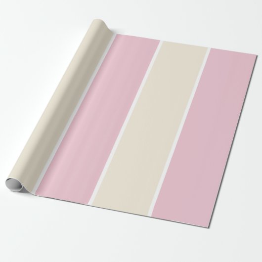 Soft Color Vertical Stripe Pattern Design ラッピングペーパー (アンロールド)