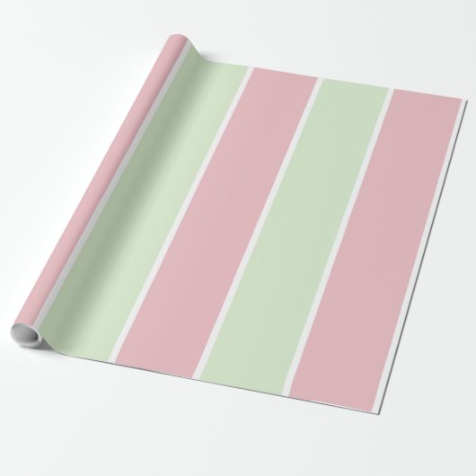 Soft Color Vertical Stripe Pattern Design ラッピングペーパー (アンロールド)