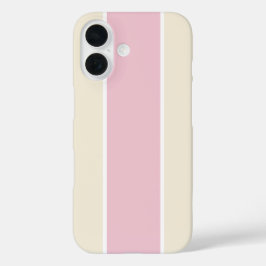 Soft Color Vertical Stripe Pattern Design iPhone 16ケース