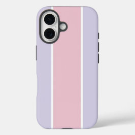 Soft Color Vertical Stripe Pattern Design iPhone 16ケース