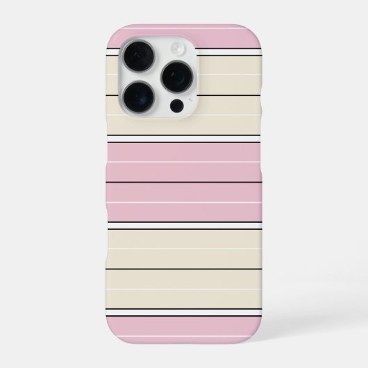 Soft Color Vertical Stripe Pattern Design iPhoneケース (裏面)