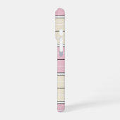 Soft Color Vertical Stripe Pattern Design iPhoneケース (左側面)