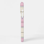 Soft Color Vertical Stripe Pattern Design iPhoneケース (左側面)