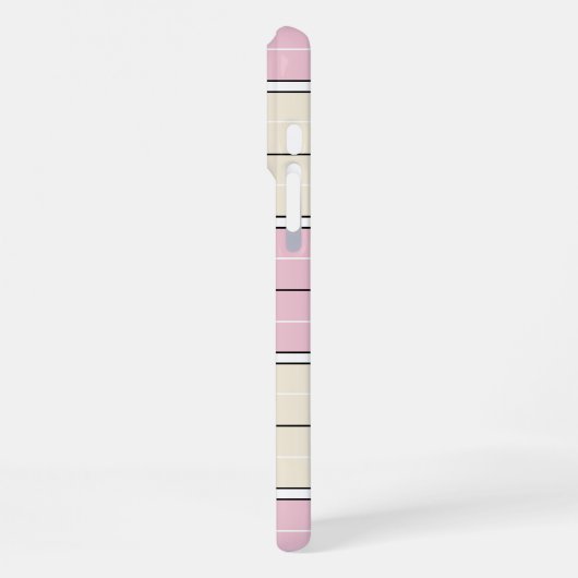 Soft Color Vertical Stripe Pattern Design iPhoneケース (左側面)