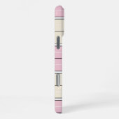 Soft Color Vertical Stripe Pattern Design iPhoneケース (右側面)