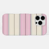 Soft Color Vertical Stripe Pattern Design iPhoneケース (裏面横)