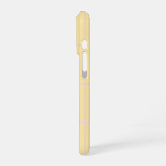 Soft Color Vertical Stripe Pattern Design iPhoneケース (左側面)
