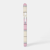 Soft Color Vertical Stripe Pattern Design iPhone 16ケース (左側面)