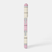 Soft Color Vertical Stripe Pattern Design iPhone 16ケース (右側面)