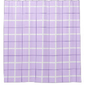 Soft Color Vertical Stripe Pattern Point Design シャワーカーテン (正面)