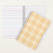 Soft Color Vertical Stripe Pattern Point Design ノートブック (内側)