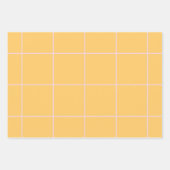 Soft Color Vertical Stripe Pattern Point Design ラッピングペーパーシート (正面2)