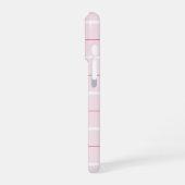 Soft Color Vertical Stripe Pattern Point Design iPhoneケース (左側面)