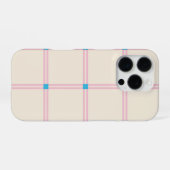 Soft Color Vertical Stripe Pattern Point Design iPhoneケース (裏面横)